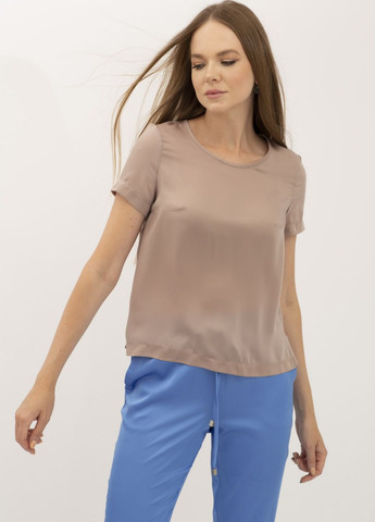 Коричневая демисезонная блуза Lesia Ламин 207