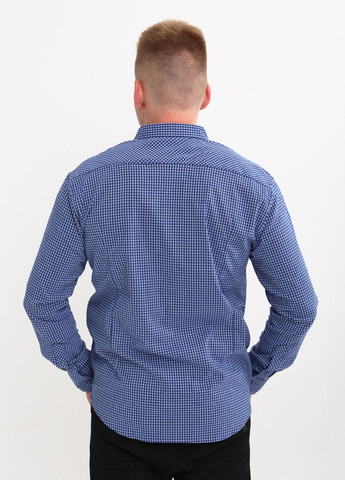 Синяя повседневный рубашка в клетку Bagarda