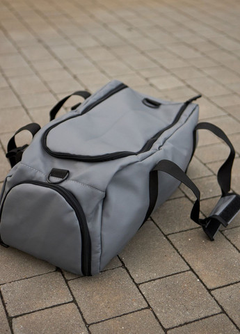 Cпортивна сумка через плече на 30л в сірому кольорі No Brand сумка iron (261326427)