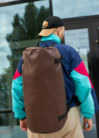 Жіноча сумка-рюкзак з кишенею для взуття 37L на 3 відділення, коричневий колір No Brand сумка barrel (261326425)