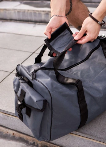 Дорожня велика сумка 50L SilverGray на 3 відділення No Brand Сумка XL (261326421)