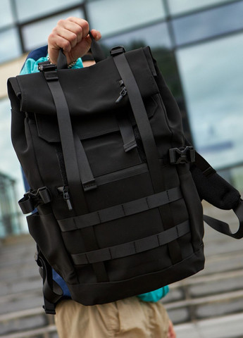 Рюкзак нейлон трансформер, для путешествий в который влезет все, на 30-50л, черный цвет No Brand turist mini (261326417)