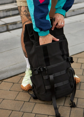 Рюкзак нейлон трансформер, для путешествий в который влезет все, на 30-50л, черный цвет No Brand turist mini (261326417)
