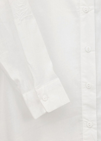 Белая повседневный рубашка однотонная ES-Q