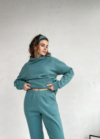 Теплий спортивний костюм на флісі бірюзового кольору 100000176 Merlini Лекко (261241339)
