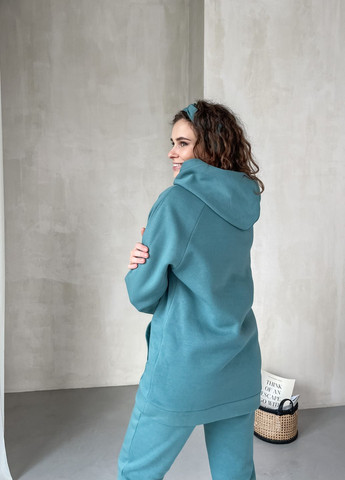 Теплий спортивний костюм на флісі бірюзового кольору 100000176 Merlini Лекко (261241339)
