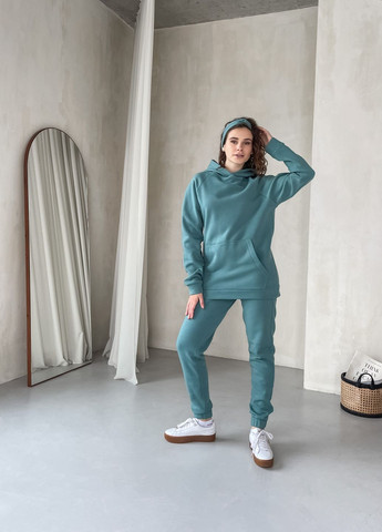 Теплий спортивний костюм на флісі бірюзового кольору 100000176 Merlini Лекко (261241339)