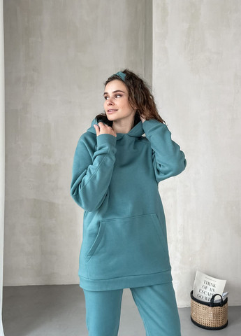 Теплий спортивний костюм на флісі бірюзового кольору 100000176 Merlini Лекко (261241339)