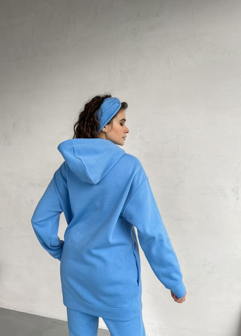 Теплый спортивный костюм на флисе голубого цвета 100000182 Merlini брианца (261241295)