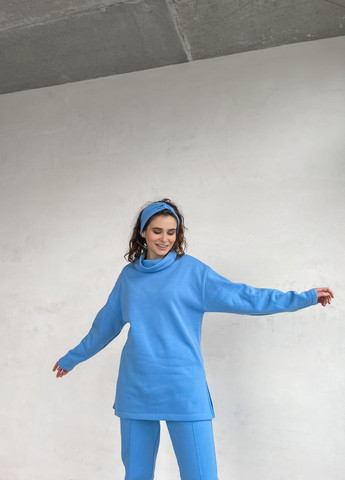 Теплый костюм на флисе голубого цвета 100000192 Merlini Катания (261241326)