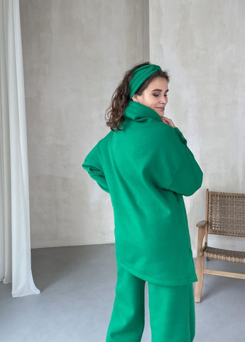 Теплий костюм на флісі зеленого кольору 100000205 Merlini Марсала (261241282)