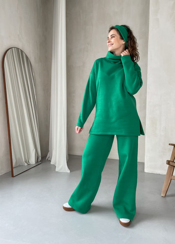 Теплий костюм на флісі зеленого кольору 100000205 Merlini Марсала (261241282)