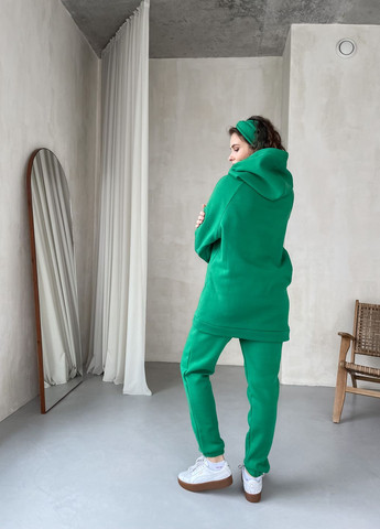 Теплый спортивный костюм на флисе зеленого цвета 100000175 Merlini лекко (261241296)