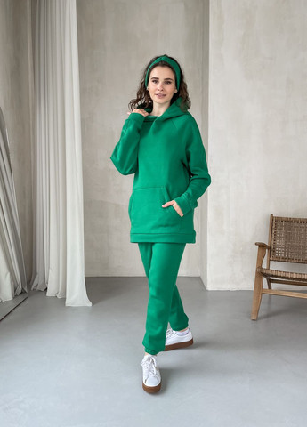 Теплий спортивний костюм на флісі зеленого кольору 100000175 Merlini Лекко (261241296)