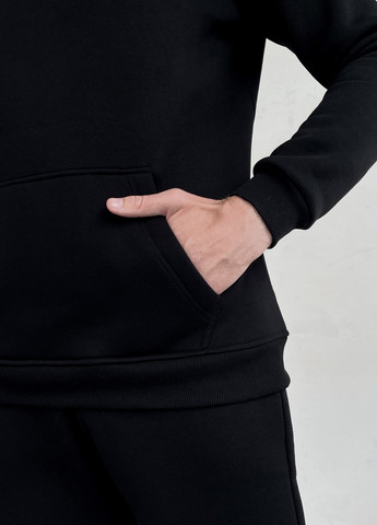 Теплий зимовий чоловічий спортивний костюм на флисі чорний 100001001 Merlini франс (261241279)