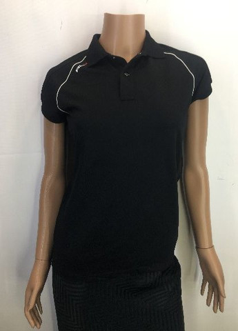 Черная женская футболка-футболка поло Ralph Lauren однотонная