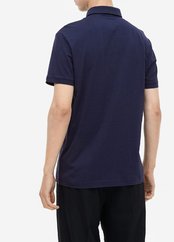 Темно-синяя футболка-поло для мужчин H&M