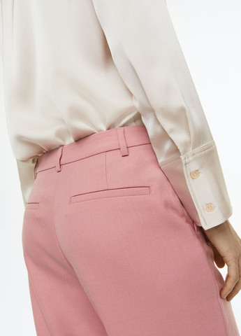 Темно-розовые классические демисезонные брюки H&M