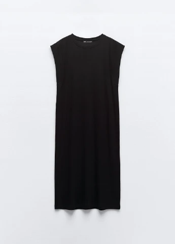 Чорна ділова сукня Zara однотонна