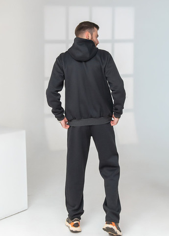 Сірий демісезонний утепленний трикотажний спортивний костюм з капюшоном Tailer