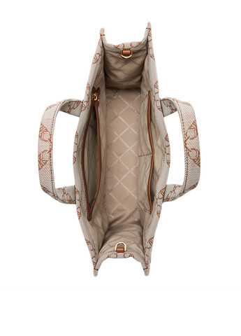 Сумка женская жакардовая Michael Kors gigi large empire logo jacquard tote bag (261324598)