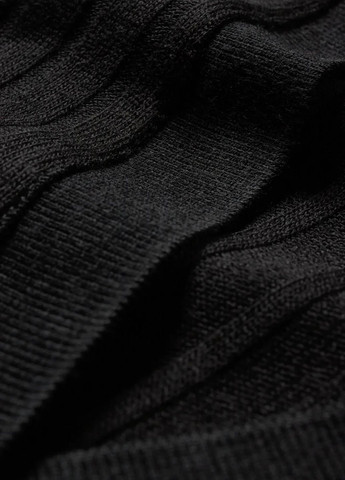 Черное кэжуал платье-поло в рубчик C&A однотонное