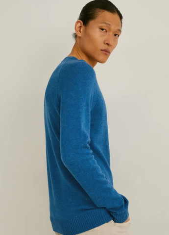 Синий демисезонный свитер из шерсти C&A