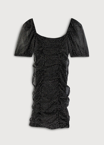 Чорна кежуал сукня з блискітками H&M однотонна