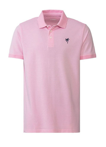 Розовая мужская футболка поло Livergy