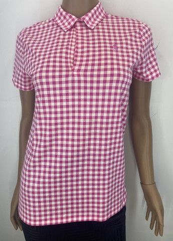 Розовая женская футболка-футболка поло Ralph Lauren в клетку