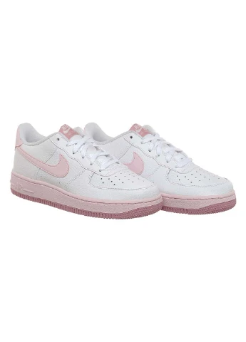 Кросівки жіночі Air Force 1 Gs Elemental Pink Nike білі демісезони (261330729)