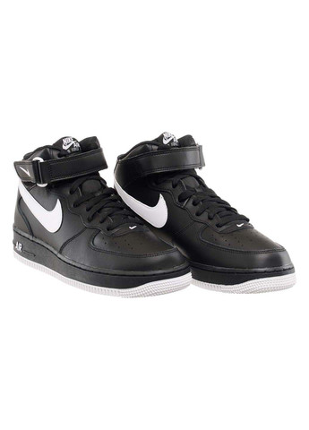 Черно-белые демисезонные кроссовки мужские air force 1 mid '07 Nike
