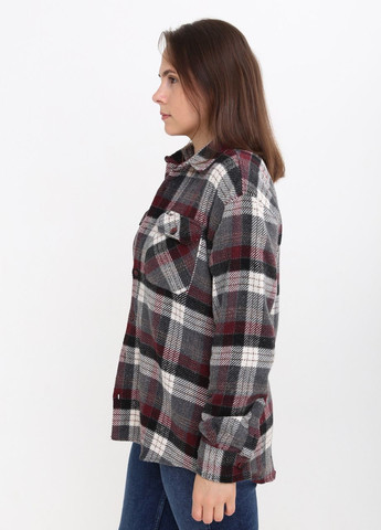 Красная повседневный рубашка в клетку Bagarda с длинным рукавом