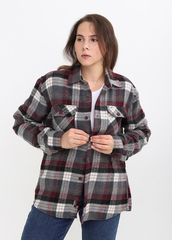 Красная повседневный рубашка в клетку Bagarda с длинным рукавом