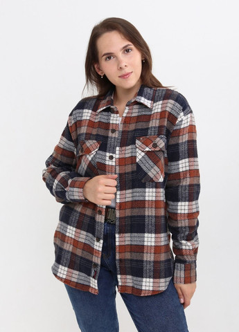 Коричневая повседневный рубашка в клетку Bagarda с длинным рукавом