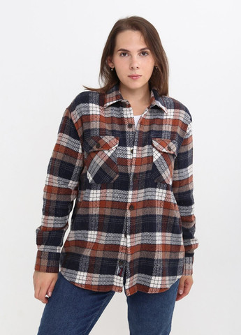 Коричневая повседневный рубашка в клетку Bagarda с длинным рукавом