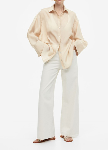 Светло-бежевая летняя блузка H&M