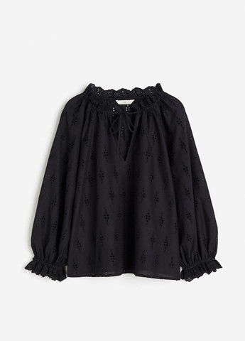 Черная летняя блузка H&M