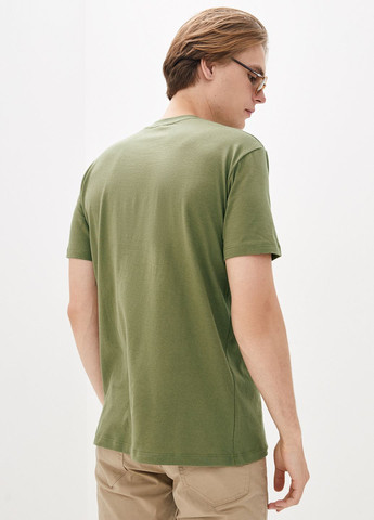 Хакі (оливкова) футболка базова для чоловіків з коротким рукавом Роза