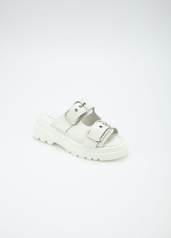 Белые шлёпанцы женские Respect