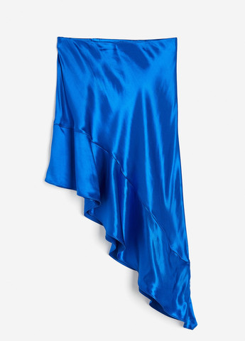 Синяя праздничный однотонная юбка H&M