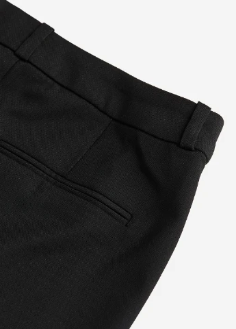 Черная офисная однотонная юбка H&M