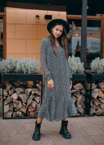 Чорно-білий кежуал сукня а-силует Azuri з квітковим принтом