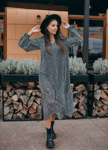 Чорно-білий кежуал сукня а-силует Azuri з квітковим принтом