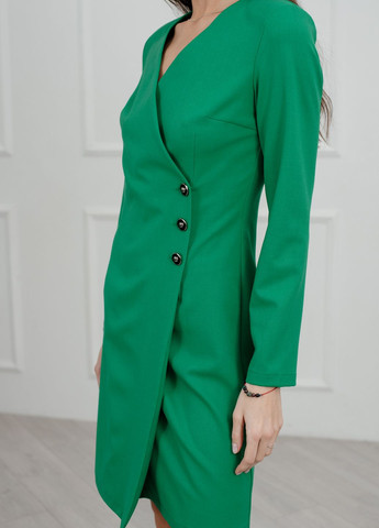 Зеленое кэжуал платье футляр Azuri однотонное