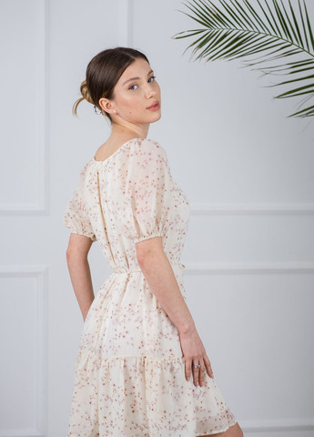 Пудровое кэжуал платье Azuri с цветочным принтом