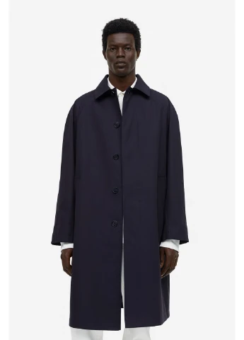 Темно-синее демисезонное Пальто H&M