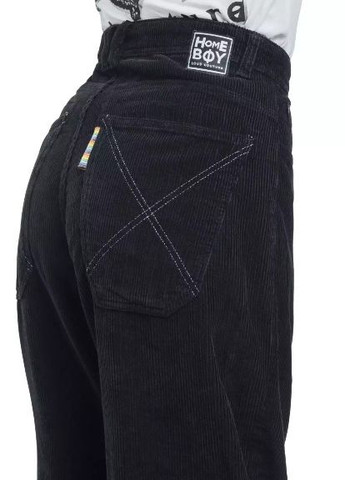 Черные кэжуал демисезонные багги брюки Homeboy