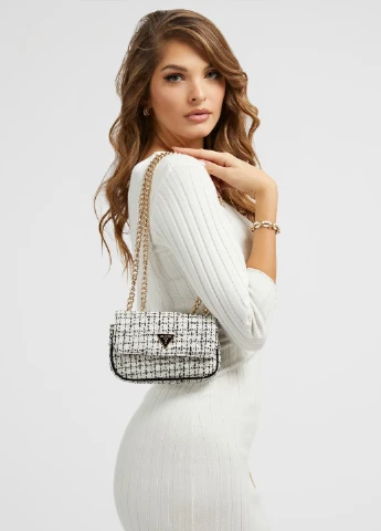 Сумка жіноча твідова Guess SPARK MICRO MINI (261552926)