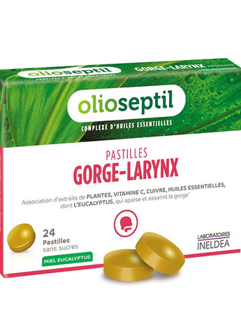 PASTIILES GORGE-LARYNX 24 Lozenges Honey and Eucalyptus Olioseptil (258498843)